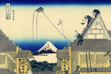  Hokusai Pintura al %C3%B3leo - Tienda mitsui en la calle suruga en edo japonés Katsushika Hokusai